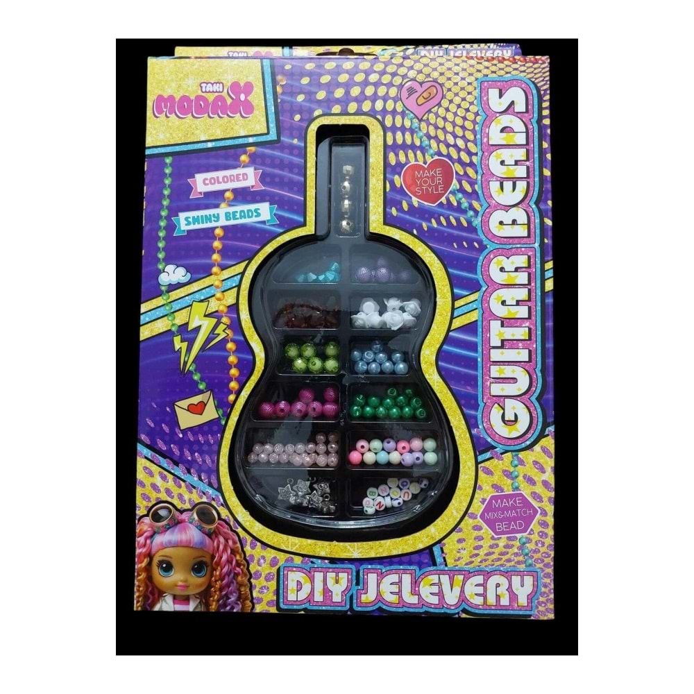 Kutulu Gitar Takı Boncuk Seti